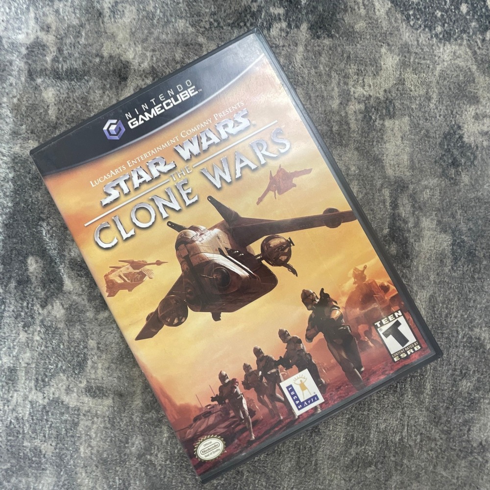 Star Wars The Clone Wars Nintendo GameCube Video Game Black Label CIB Complete